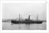 Photograph of the vessel 'Merel' (1925) under way on the River Thames passing Woolwich, 23rd March 1932 by unknown