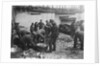 Folkestone, Kent. Sorting fish on the harbour slipway at low water by unknown