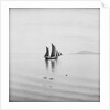 A Tongkung type junk under sail off Singapore by David Watkin Waters