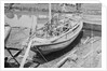 A Twaqo type junk dried out on shore at Singapore by David Watkin Waters