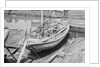 A Twaqo type junk dried out on shore at Singapore by David Watkin Waters