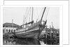 A peaked stern Twaqo type junk berthed at Singapore by David Watkin Waters