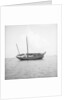 A port broadside view of a small fisher type junk anchored at Penang by David Watkin Waters