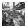 On board a Yeungkong fisher type junk at Aberdeen, Hong Kong by David Watkin Waters