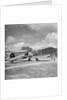 Fairey Swordfish I torpedo bomber reconnaissance biplane aircraft K8386, code 945, of 824 Squadron Fleet Air Arm, on Kai Tak airfield, Hong Kong by David Watkin Waters