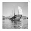 A port quarter view of the Hong Kong fisher d.w. type junk 2473HA anchored at Hong Kong by David Watkin Waters