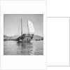 A port quarter view of the Hong Kong fisher d.w. type junk 2473HA anchored at Hong Kong by David Watkin Waters