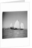 A starboard side view of a Hong Kong fisher d.w. type junk under sail at Hong Kong by David Watkin Waters