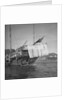 A port quarter view of an Aberdeen frame stern fisher type junk in Hong Kong harbour by David Watkin Waters