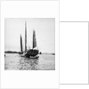 The Hong Kong small trader type junk T3512H under sail at Sham Shui Po, Hong Kong by David Watkin Waters