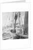 On board an Indian kotia type dhow anchored at Colombo, Ceylon by David Watkin Waters