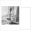 On board an Indian kotia type dhow anchored at Colombo, Ceylon by David Watkin Waters