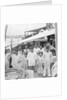 The captain and crew on board the Indian kotia type dhow Karimi (fl.1938) anchored at Colombo, Ceylon by David Watkin Waters