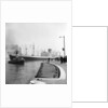 The Blue Star Line's 'Auckland Star'entering the King George V Dock in April 1964, assisted by the tug 'Atlantic Cock'. The 'Auckland Star' remained in service until 1978. by Grierson Collection