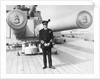 Earl David Beatty standing on the quarterdeck of his flagship, HMS 'Queen Elizabeth' as Admiral of the Fleet. by unknown