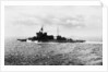 Battleship HMS 'Warspite' (1913) under way at sea off Cape Wrath in June 1943 by unknown