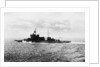 Battleship HMS 'Warspite' (1913) under way at sea off Cape Wrath in June 1943 by unknown