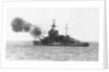 A port quarter view of 'Warspite' (1913), bombarding the French coast by unknown