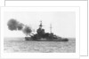 A port quarter view of 'Warspite' (1913), bombarding the French coast by unknown