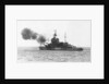 A port quarter view of 'Warspite' (1913), bombarding the French coast by unknown