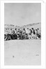 The Senior Naval Officer, Persian Gulf standing between the Sheikh of Dubai and the Sheikh of Henjam with their entourages. by unknown