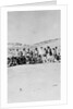 The Senior Naval Officer, Persian Gulf standing between the Sheikh of Dubai and the Sheikh of Henjam with their entourages. by unknown