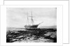 A starboard bow view of the brigantine Henry Harvey (1857) aground by Gibson & Sons of Scilly