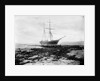 A starboard bow view of the brigantine Henry Harvey (1857) aground by Gibson & Sons of Scilly
