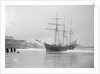 The schooner Mary Barrow (1891) on the beach by Gibson & Sons of Scilly