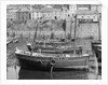 'Jane' Mevagissey lugger, dried out in Mevagissy harbour by unknown