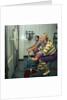 After all the lunches and cocktail evenings, a little exercise is just the thing: two passengers use exercise bikes in the gym of an unspecified cruise liner by Marine Photo Service