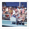 Comic hijinx aboard an unspecified cruise ship keeps the passengers entertained during the voyage - perhaps a variant of the Crossing the Line (the Equator) ceremony? by Marine Photo Service