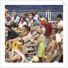 Interested passengers, young and old, enjoy on-deck entertainment aboard an unspecified cruise liner by Marine Photo Service