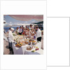 Fine weather allows passengers to enjoy a casual buffet on deck - no need to dress for dinner on this occasion! by Union Castle Line Collection