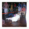 Passengers go under the limbo stick aboard the liner 'Gripsholm' by Marine Photo Service