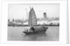 A junk in Hong Kong harbour, 1933 by Marine Photo Service