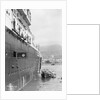 Crews painting the 'Orontes' at Madeira by Marine Photo Service