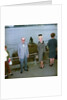 Unidentified couple posing in front of the Mermaid sculpture, Copenhagen, Denmark by Marine Photo Service