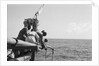 The crew take soundings on the homeward voyage from Bahrain by Alan Villiers