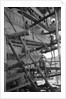 The simple but effective scaffolding of a boom under construction by Alan Villiers