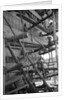 The simple but effective scaffolding of a boom under construction by Alan Villiers
