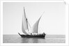 A boom in calm waters off the South Arabian or Omani coast by Alan Villiers