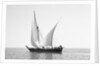 A boom in calm waters off the South Arabian or Omani coast by Alan Villiers