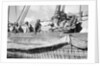 Rigging the bulwarks, Zanzibar by Alan Villiers