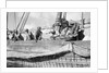 Rigging the bulwarks, Zanzibar by Alan Villiers