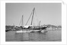 A large baggala in Mutrah harbour by Alan Villiers