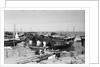 A line of booms, viewed stern-on by Alan Villiers