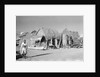 Jizan market with 'ushshah' houses by Alan Villiers