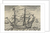 'Golden Lion' commanded by Henry Seymour by Claes Jansz Visscher the Younger