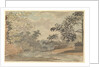 View up a river with wooded banks by Gabriel Bray